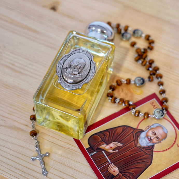St. Padre Pio Relic Holy Oil Set (Touched to a relic of Padre Pio)